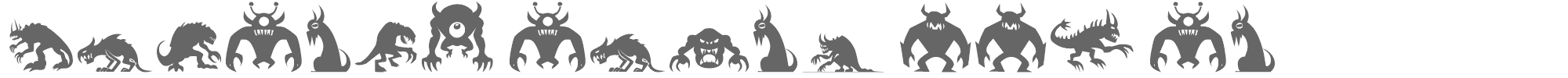 Sample characters Monster South LLC ST Font